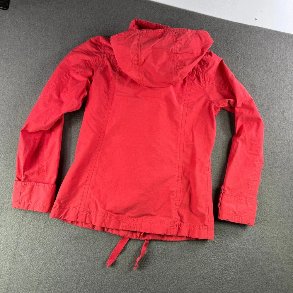 Columbia Jacket Men S Hooded Coral Full Zip Cotton Blend Hiking Outdoors‎
